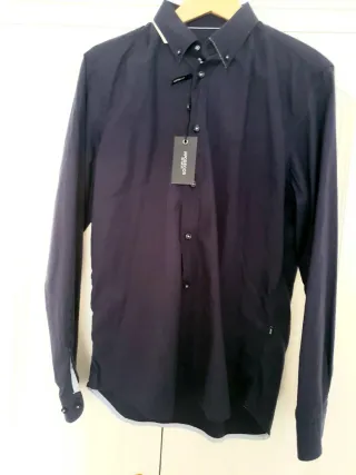 Camisa McGregor Slim Fit Algodón Azul Talla M