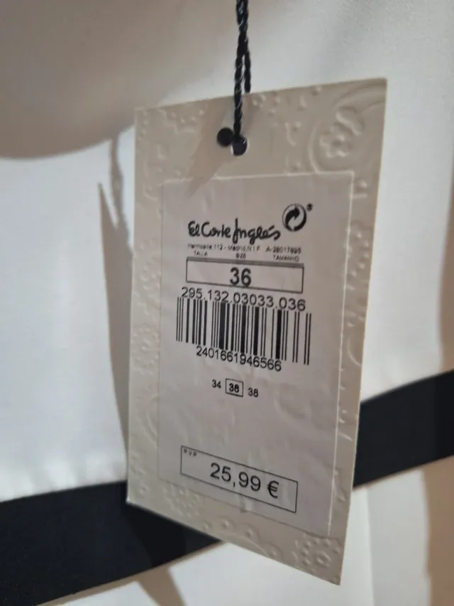 Top Green Coast Blanco y Negro Talla S