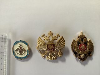 Lote 3 insignias águila bicéfala Rusia URSS Gorra