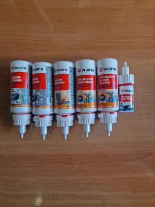 Lote 6 fijadores Wurth: Retenedor, Sellador, Threa