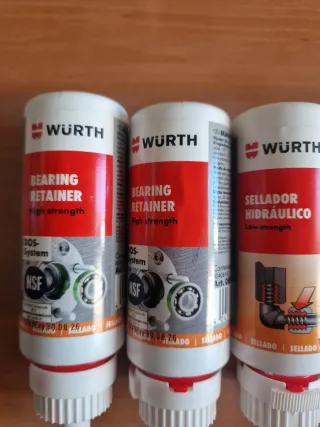 Lote 6 fijadores Wurth: Retenedor, Sellador, Threa