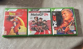 Lote 3 Juegos Xbox One: Dragon Ball, MotoGP 24, WWE 2K24