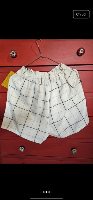 Completo blazer e shorts a quadri