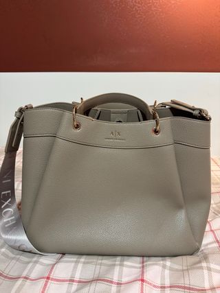 Borsa Armani Exchange Beige/Grigio
