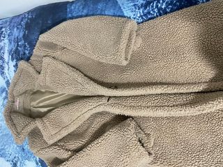 Cappotto donna beige in pile