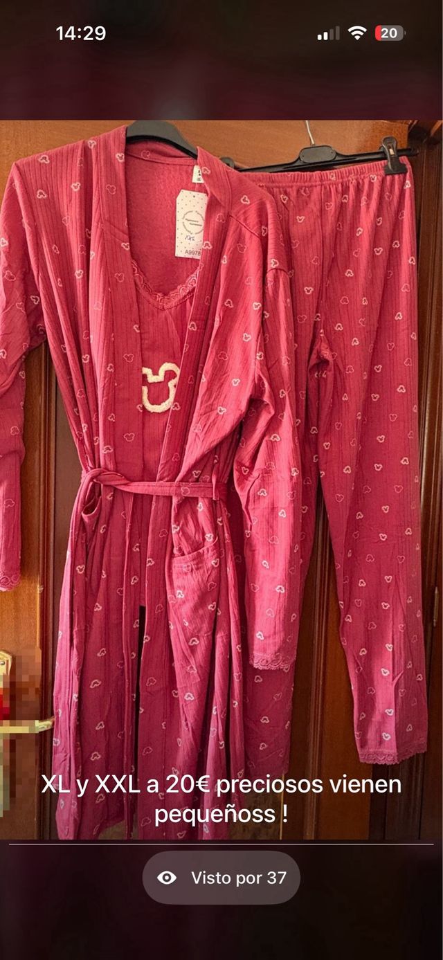 Pijama Oso Talla XL 2 colores dan menos talla!