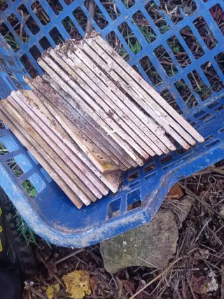 Baldosa antigua decorada azul