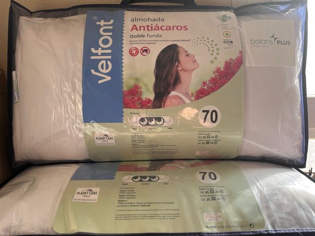 Almohadas Velfont Antiácaros Doble Funda