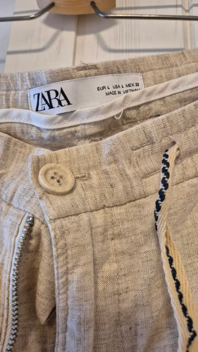 Pantalón Zara Beige Talla L