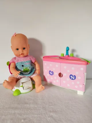 Lote Juguetes: Muñeca Nenuco, Baño y Puzzle LOL