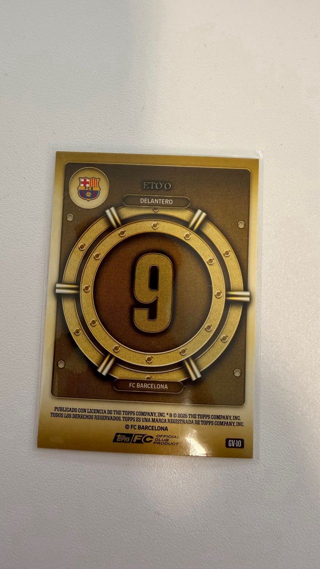 Eto'o Gold Vault Topps Barcelona