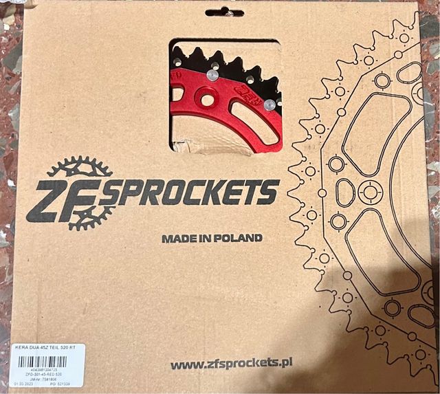 piñón de motocicleta de la marca ZF Sprockets