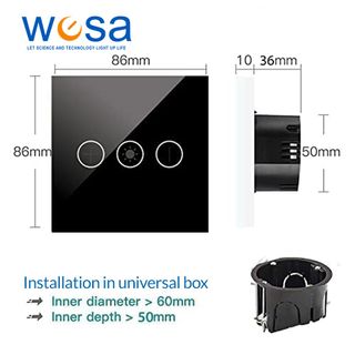 ✨ - WESA - Interruptor Táctil Blanco WiFi No Requi