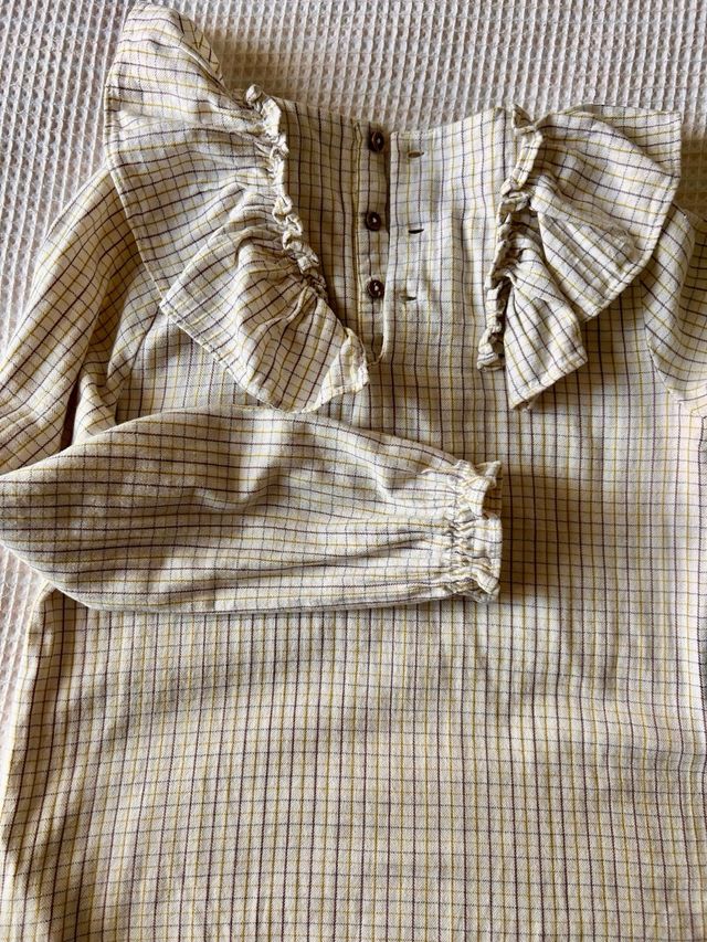Camisa cuadros niña talla 9-10