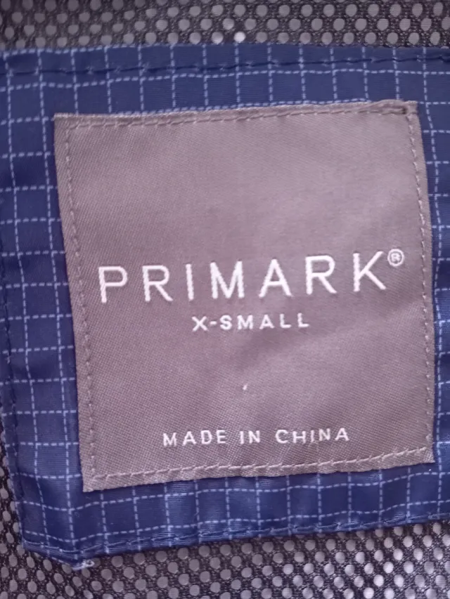 Chaqueta impermeable Primark azul Talla XS