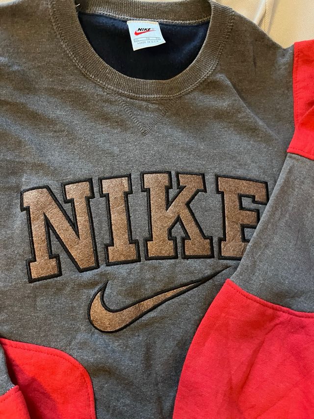 Felpa Nike Vintage Grigio/Rosso