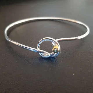 Bracciale donna nodo con oro e argento