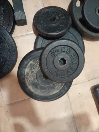 Discos de pesas 10 kg y 5 kg