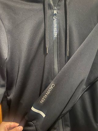 Sudadera Calvin Klein Negra Cremallera