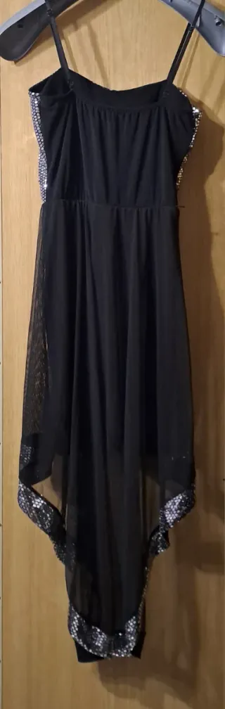 Vestito paillettes argento e nero