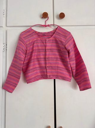 Camisa crop India rayas multicolor