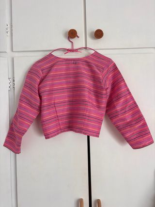 Camisa crop India rayas multicolor