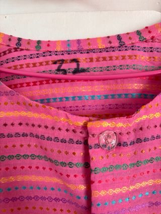 Camisa crop India rayas multicolor