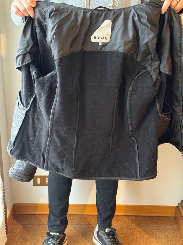 Giacca Hogan nera con cappuccio