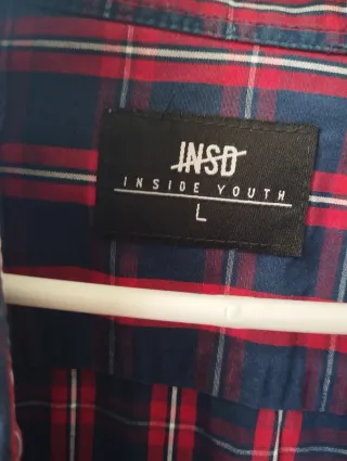 Camisa Inside cuadros algodón Talla L