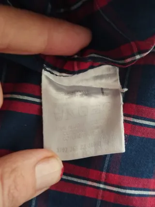 Camisa Inside cuadros algodón Talla L