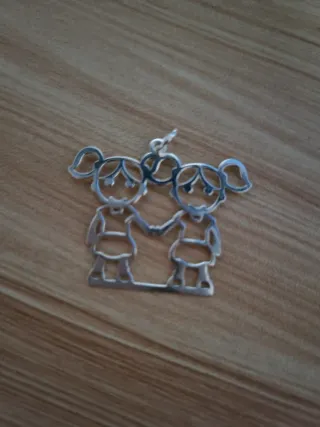 Colgante Plata Dos Niñas