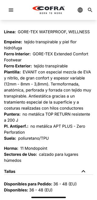 Zapatos de seguridad negros y grises