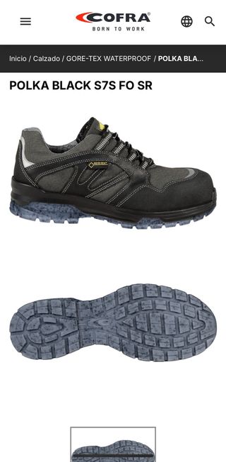 Zapatos de seguridad negros y grises