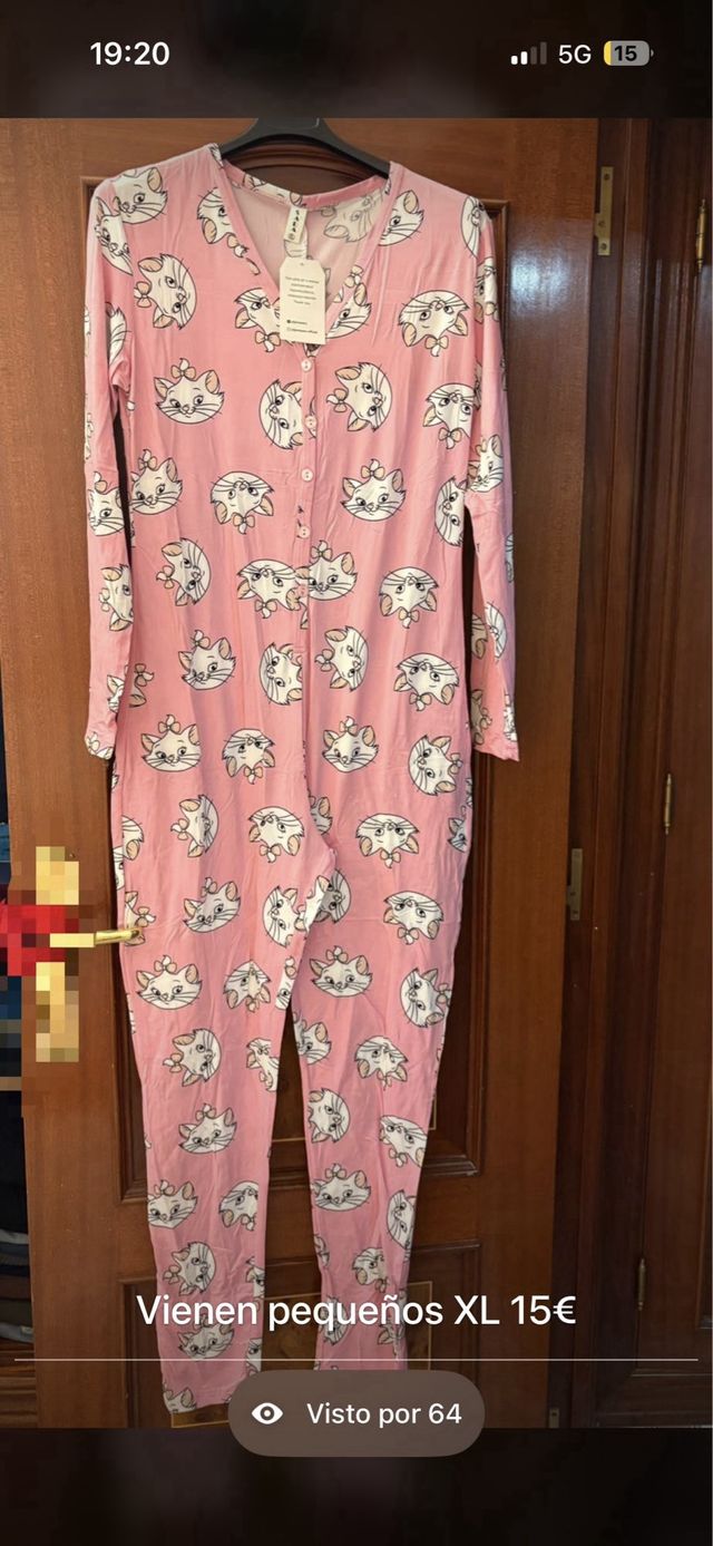 Monos Pijama Gatos Xl de los rosas y una L lila