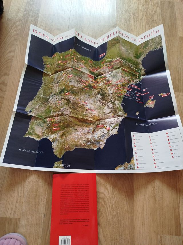 La herejía, con mapa de enclaves templarios España