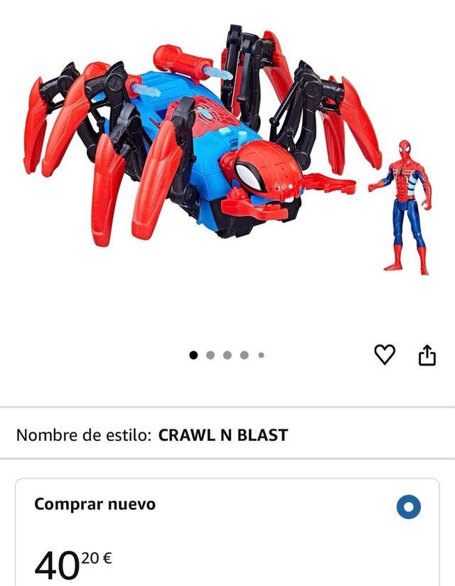 Coche Araña Spiderman Lanza Agua