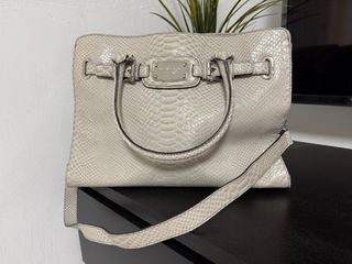 Bolso Michael Kors Beige/Gris Piel Serpiente