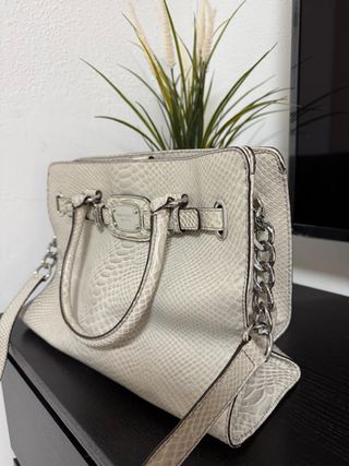 Bolso Michael Kors Beige/Gris Piel Serpiente
