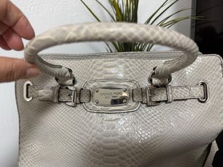 Bolso Michael Kors Beige/Gris Piel Serpiente
