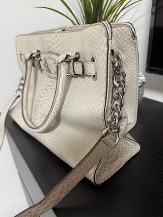 Bolso Michael Kors Beige/Gris Piel Serpiente