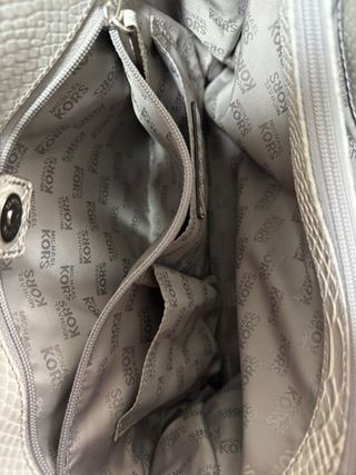 Bolso Michael Kors Beige/Gris Piel Serpiente