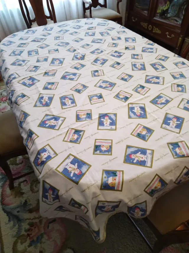 Tovaglia di Natale con Motivo di Palle di Neve