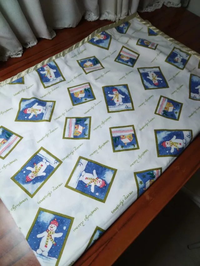 Tovaglia di Natale con Motivo di Palle di Neve