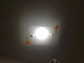 Plafoniera in vetro colorato