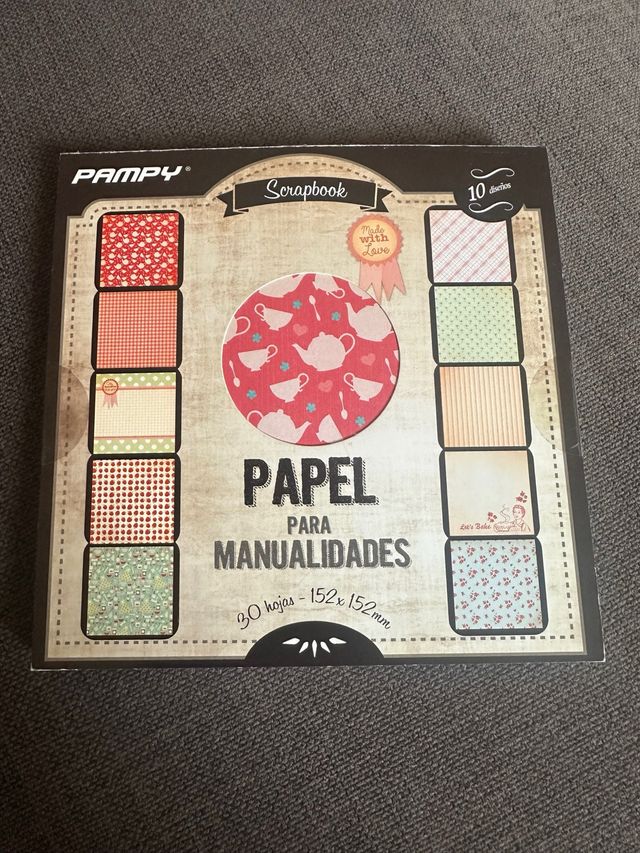 Papel Scrapbook PAMPY 30 hojas 152x152mm