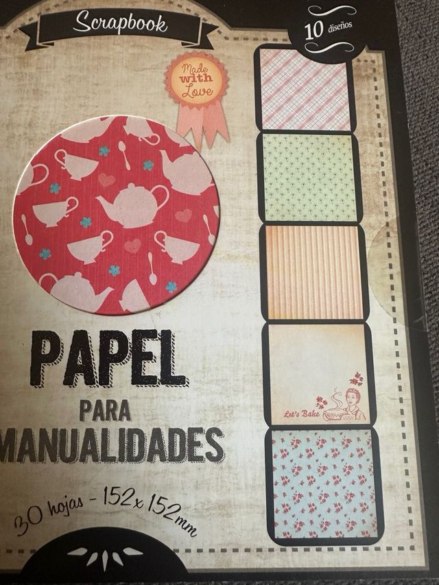 Papel Scrapbook PAMPY 30 hojas 152x152mm