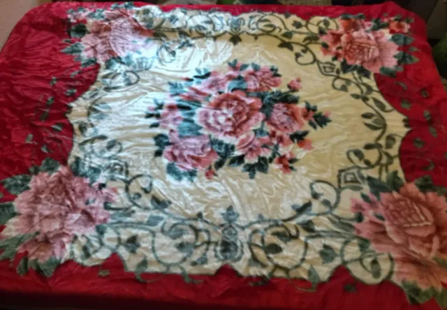 Manta Gruesa 160x220cm Flores