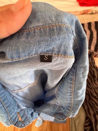 Camisa vaquera perlas