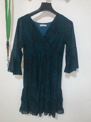 Vestito corto fantasia leopardata