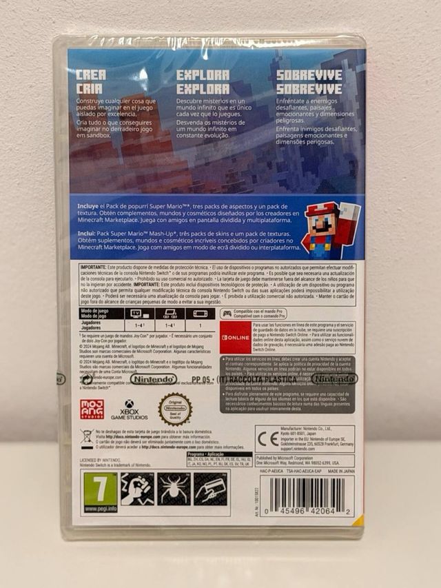 Juego Minecraft para Nintendo Switch precintado